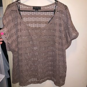 Forever 21 Plus, Taupe Crop Top 3X
